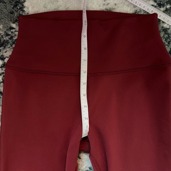 Small ALO Yoga Maroon Airbrush High Waist Bootcut Sculpt Leggings Cranberry Full - Picture 13 of 16